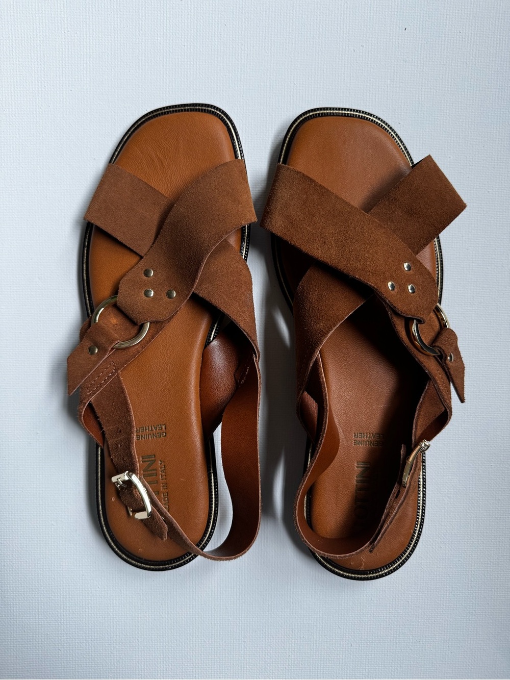 Lottini Made in Italy Leather Sandals Size 9